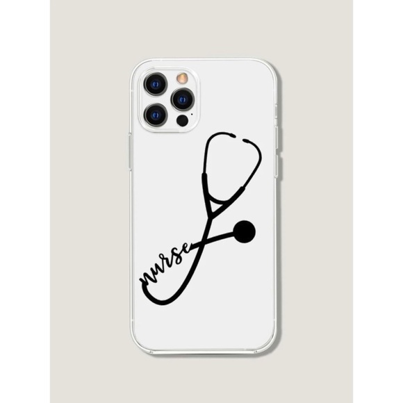 White & Black Nurse Stethoscope iPhone 12 Pro Max Case 🖤